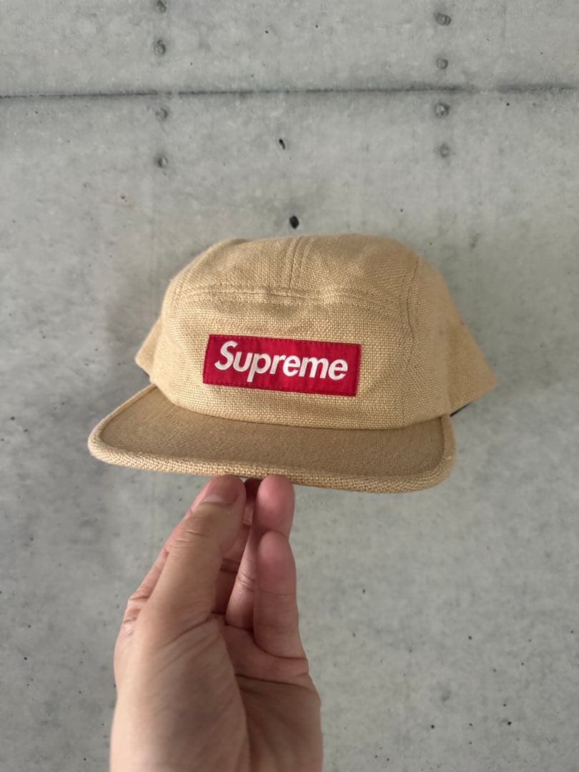 Supreme ベージュ フラットブリムキャップ