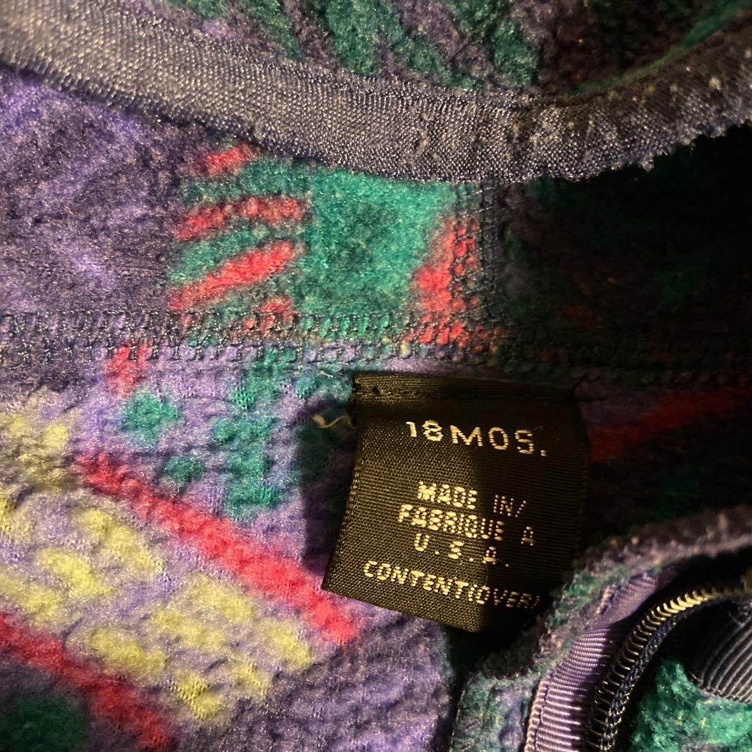 patagoniaパタゴニア キッズ フリース ジャケット 深海柄 USA製