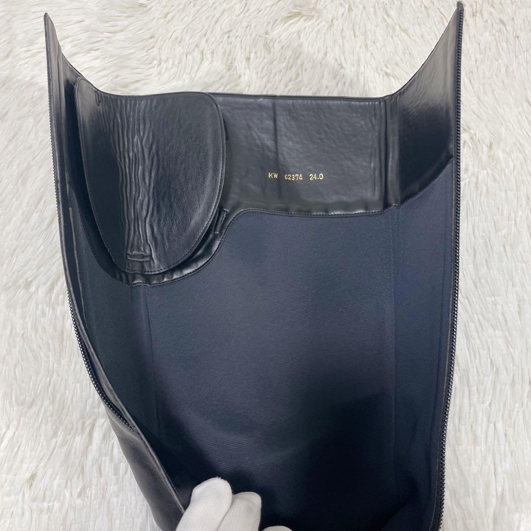 美品✨ダイアナ　ロングブーツ　24cm 本革　日本製　ベルトデザイン　ファスナー