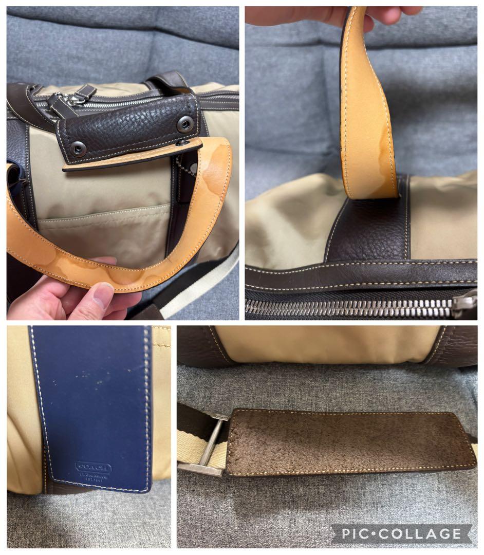パドロック COACH コーチ 2way ボストンバッグ ハートキーホルダー