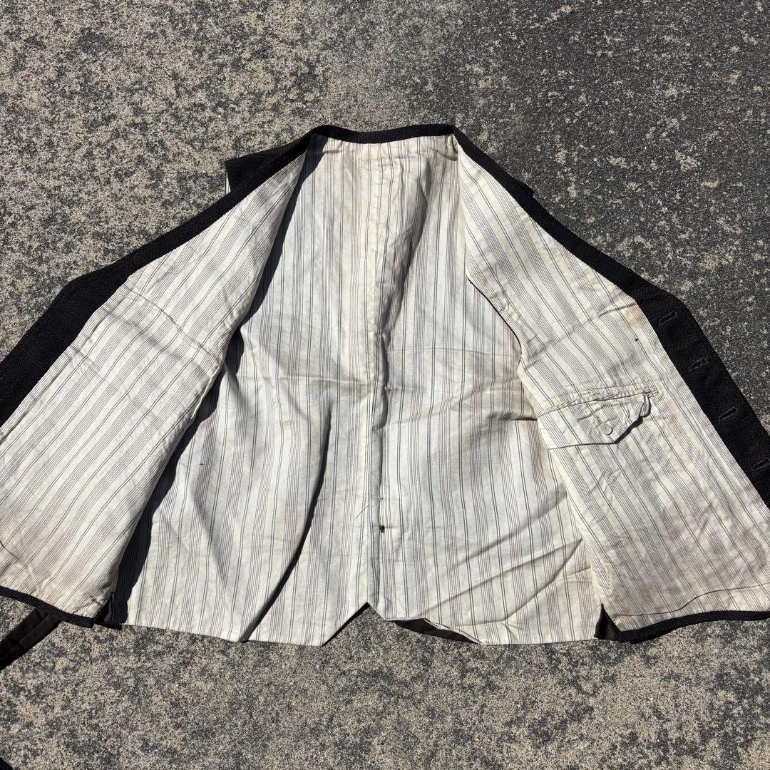 30s 40s ベスト　針刺しシンチバック　ユーロ　ネップ　vintage 希少