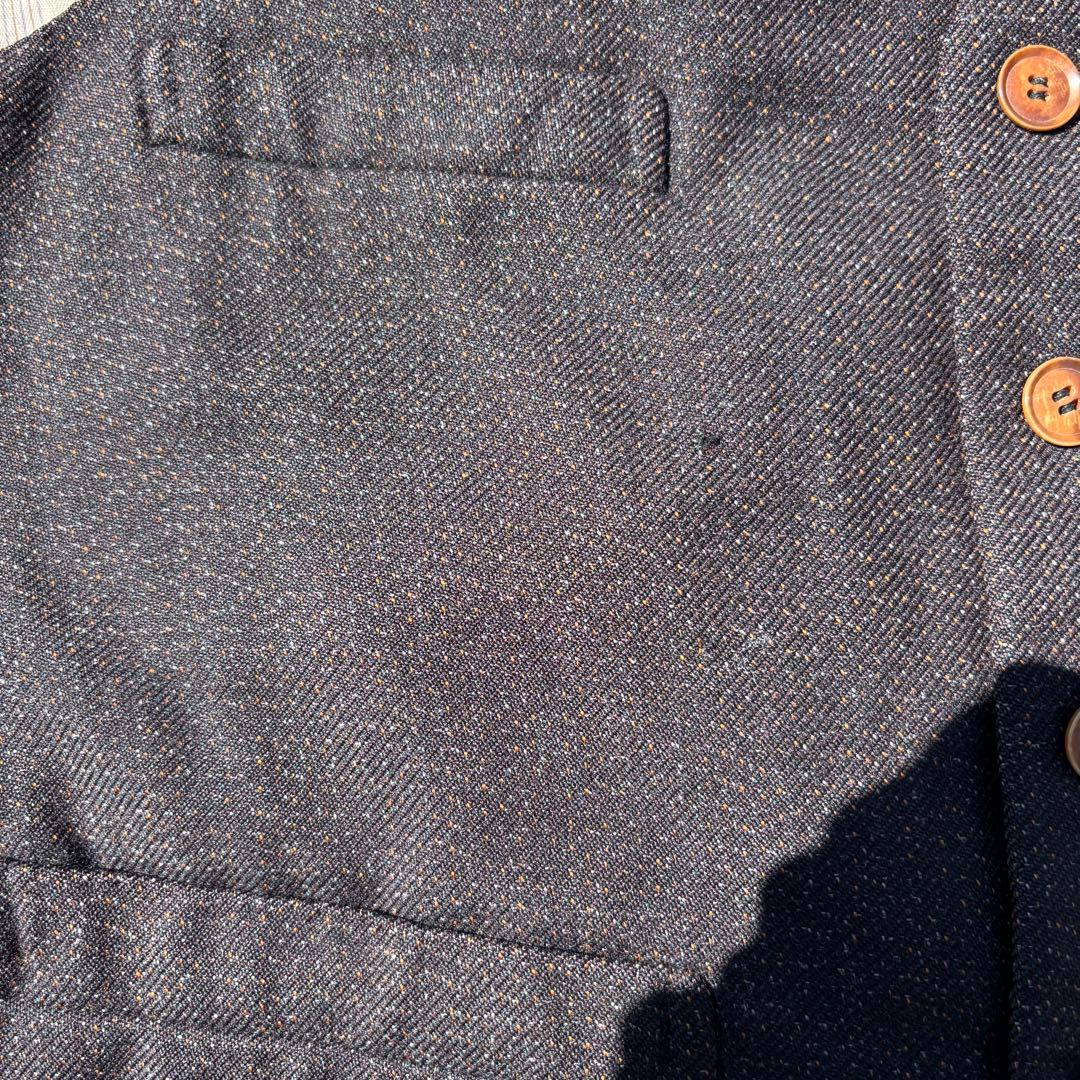 30s 40s ベスト　針刺しシンチバック　ユーロ　ネップ　vintage 希少