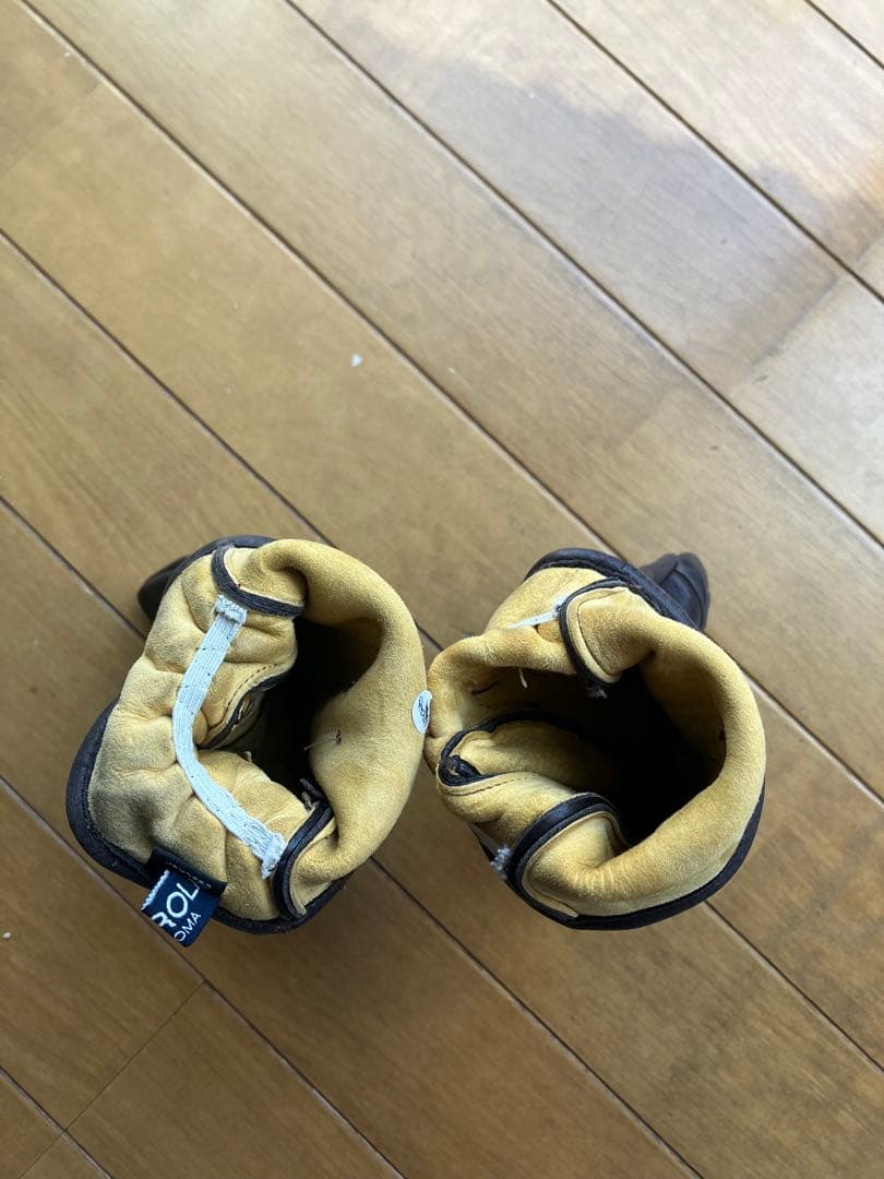 MEROLAダークブラウン レザー手袋 サイズ8 made in ITALY