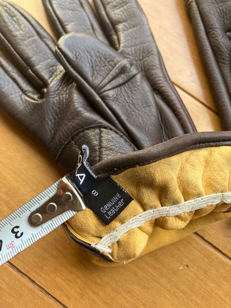 MEROLAダークブラウン レザー手袋 サイズ8 made in ITALY