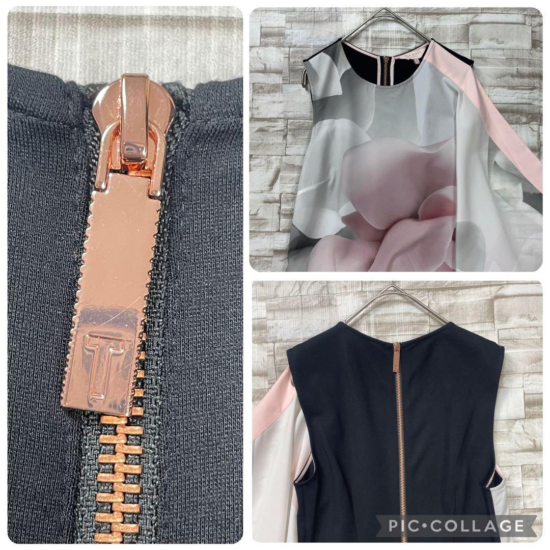 【極美品】TED BAKER ★ローズ　スカーフドレス　ワンピース　ノースリーブ