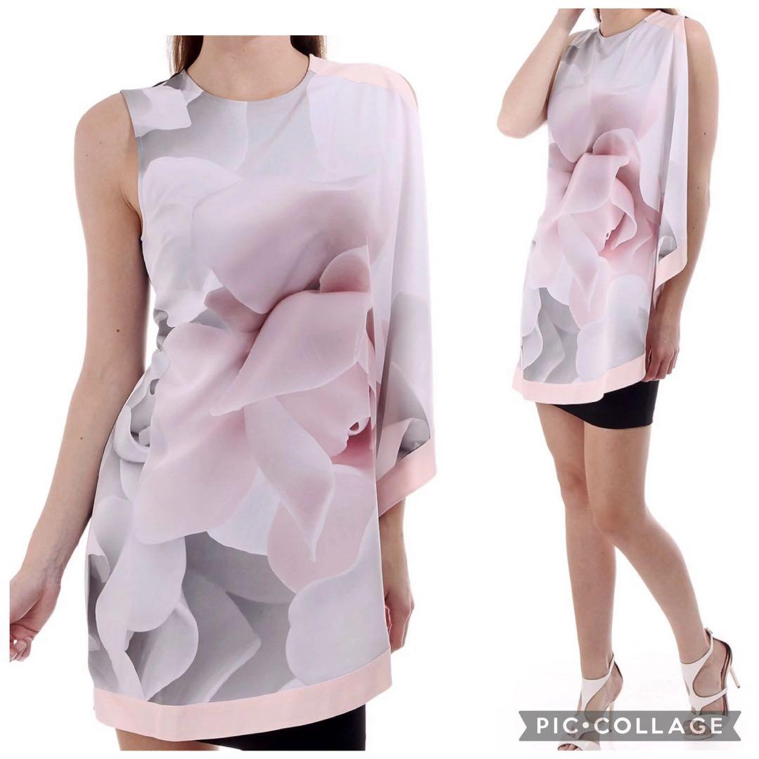 【極美品】TED BAKER ★ローズ　スカーフドレス　ワンピース　ノースリーブ