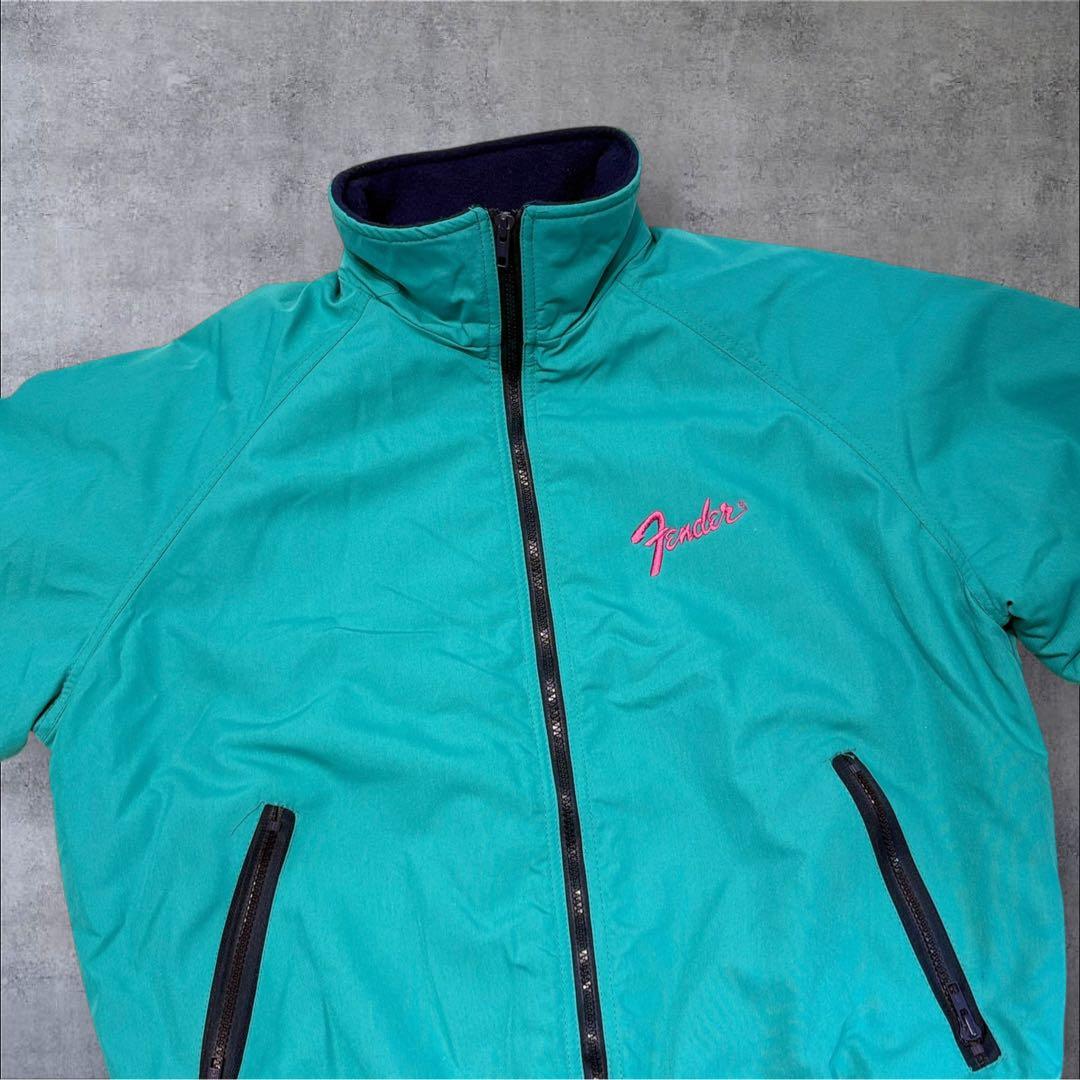 希少 80s USA製 Fender 刺繍ナイロンJKT L 企業ロゴ 音楽