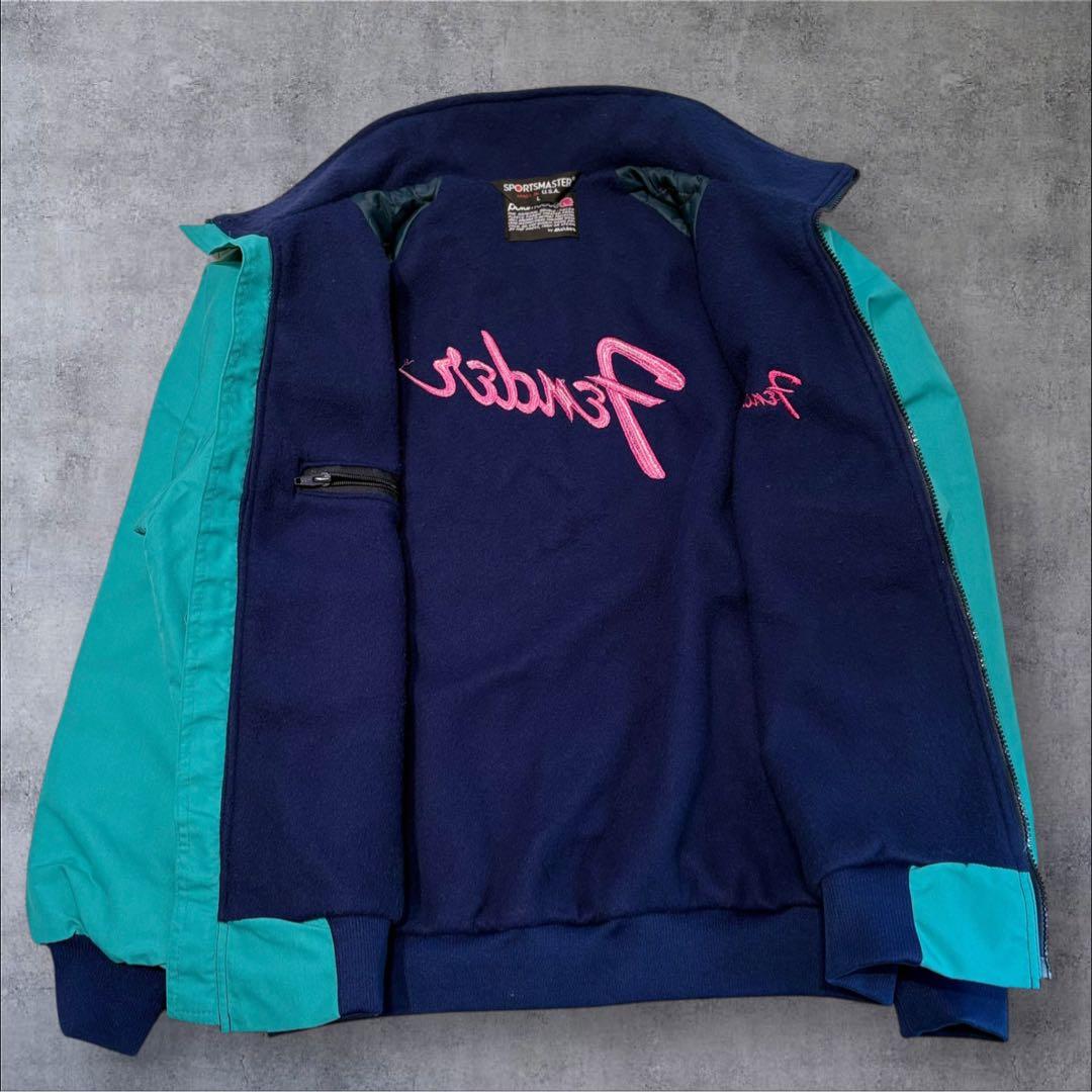 希少 80s USA製 Fender 刺繍ナイロンJKT L 企業ロゴ 音楽