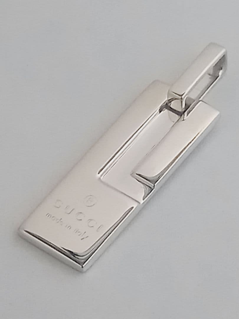 美品 GUCCI グッチ Gプレート ペンダント トップのみ シルバー