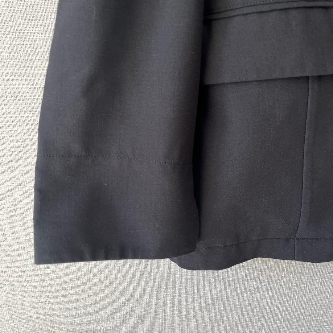 北欧暮らしの道具店 ショールカラーのオフィスジャケット 黒 入園 入学