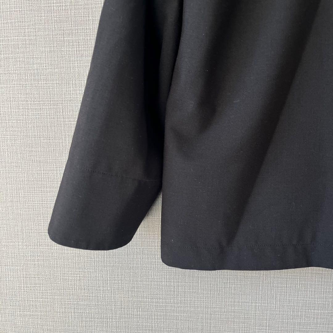 北欧暮らしの道具店 ショールカラーのオフィスジャケット 黒 入園 入学