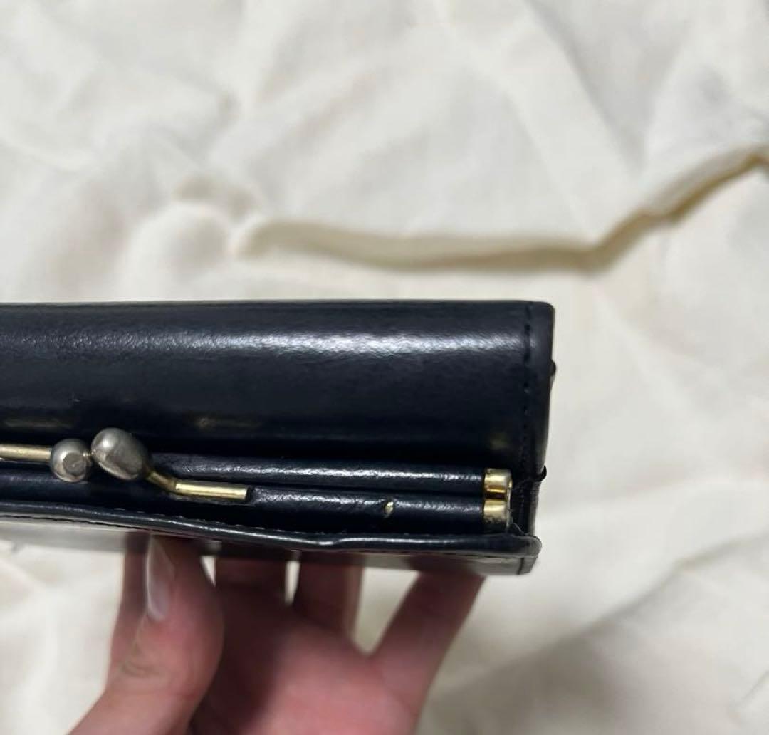 Old Coach オールド コーチ 二つ折り 財布　がま口　ネイビー
