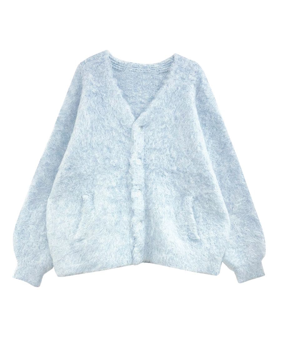 M*様 Rosé Muse shaggy big cardigan
