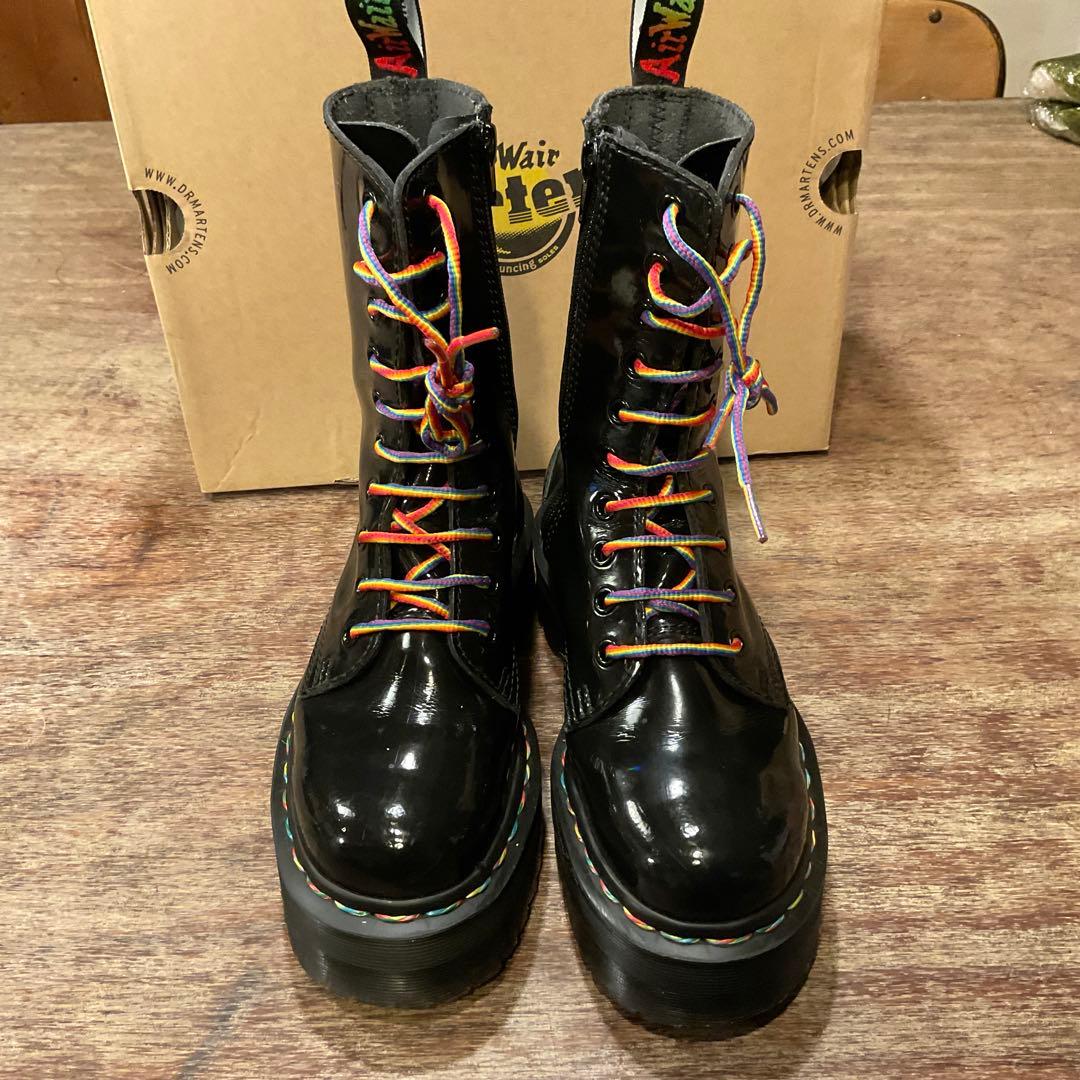 美品！ドクターマーチン JADON HI ジェイドン ハイ レインボー 厚底
