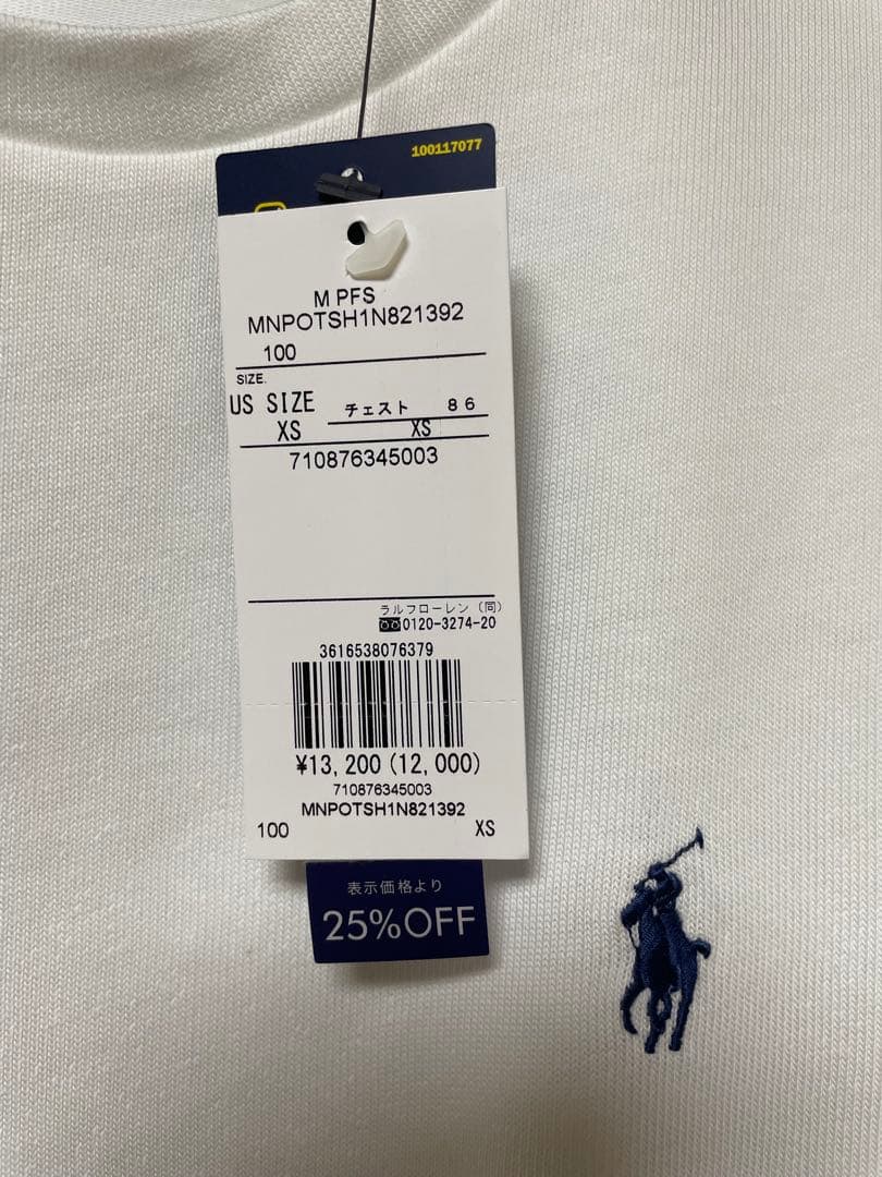 RALPH LAUREN ホワイトTシャツXS