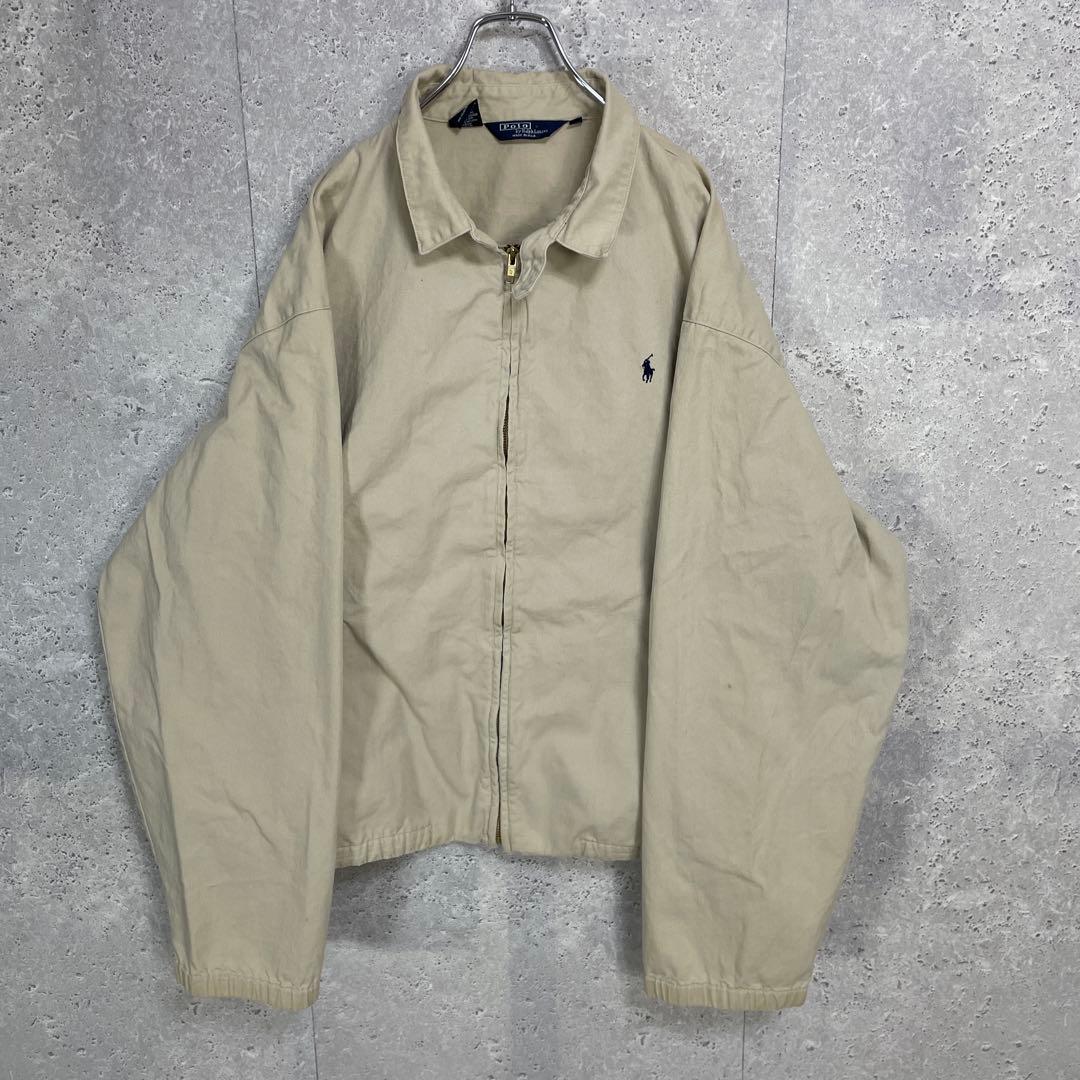 ポロバイラルフローレン　90s USA製 ベージュ　スウィングトップ　短丈2XL