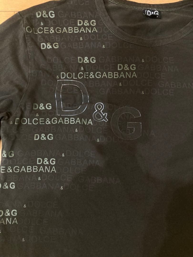 平成 グランジ y2k D&G 黒 長袖 Tシャツ