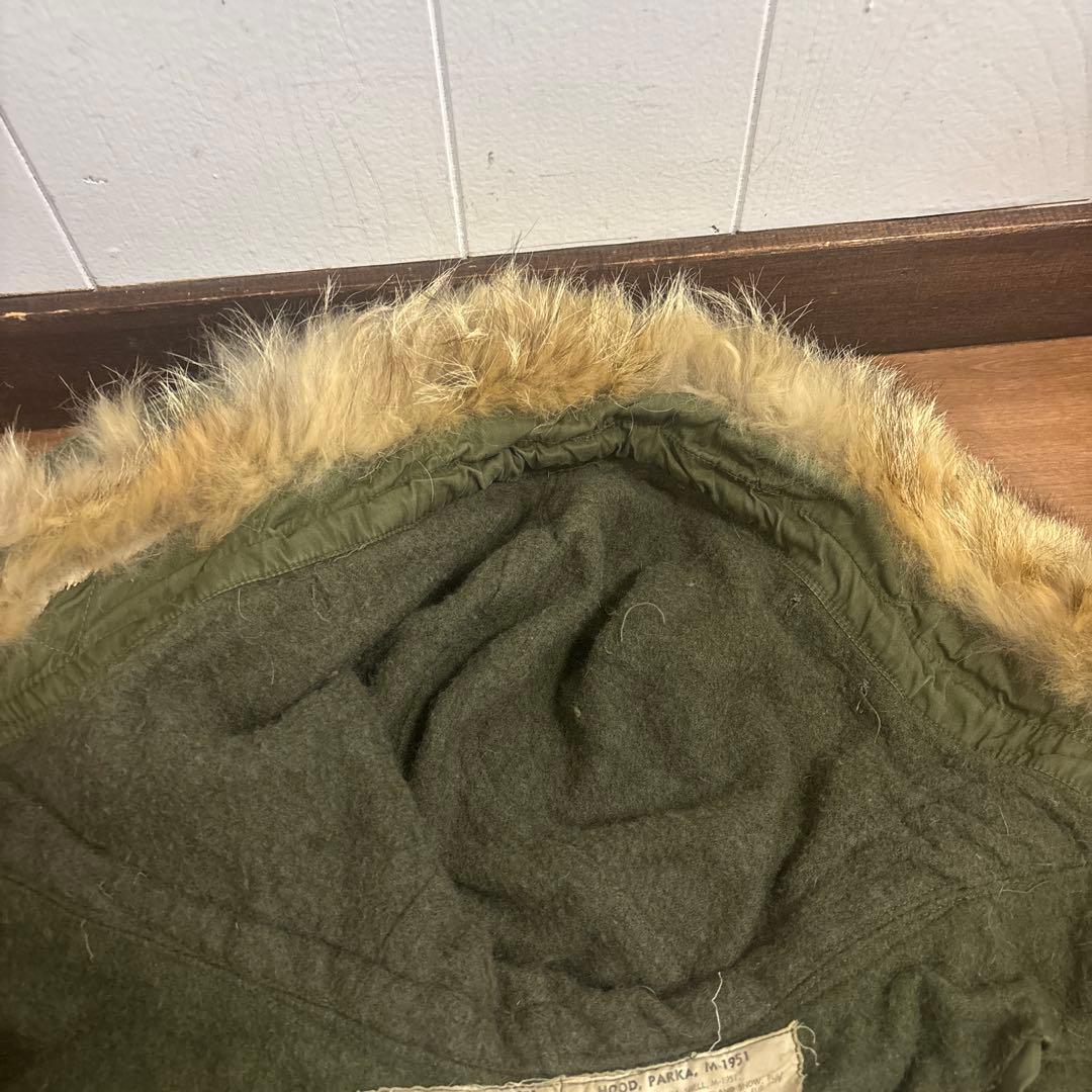 50s 米軍　実物　M51フード　M1951 PARKA コヨーテファ　⑩
