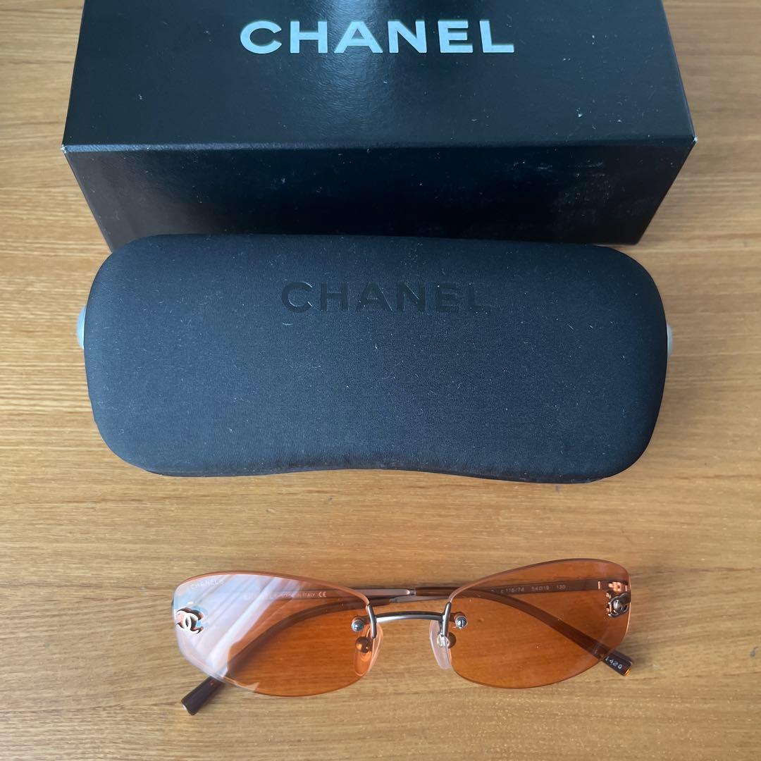 【希少】CHANEL リムレス　ココマーク　サングラス　カラー