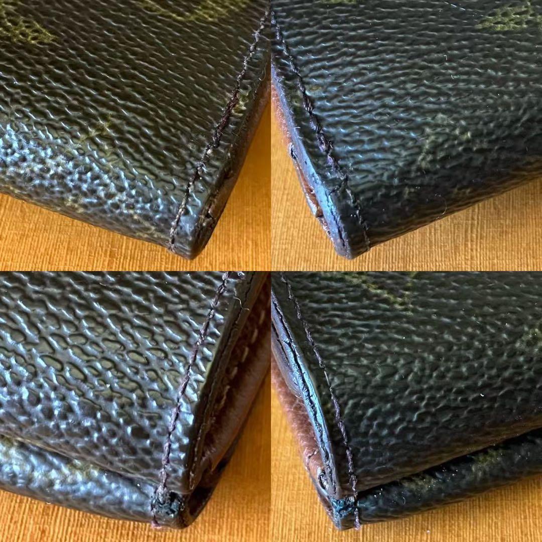 LOUIS VUITTON モノグラム Wホック 三つ折り財布 リペア美品❣️