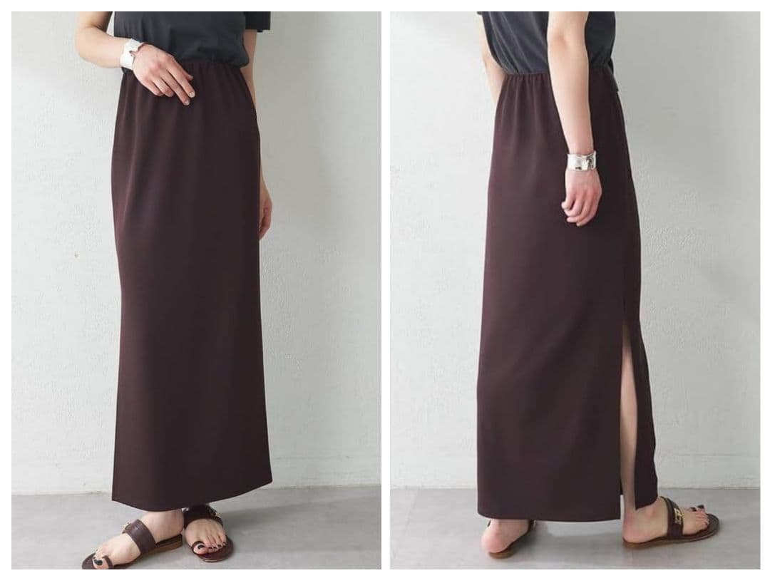 Whim Gazette 25SS カットジョーゼットスリットスカート