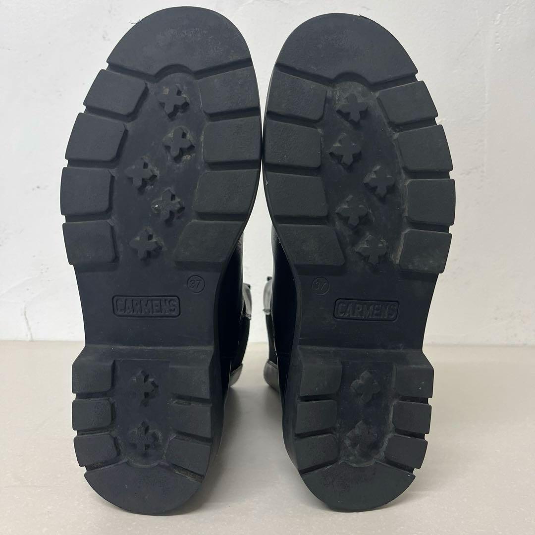 【美品】CARMENS カルメンズ　レザー サイドゴアブーツ 黒　23.5