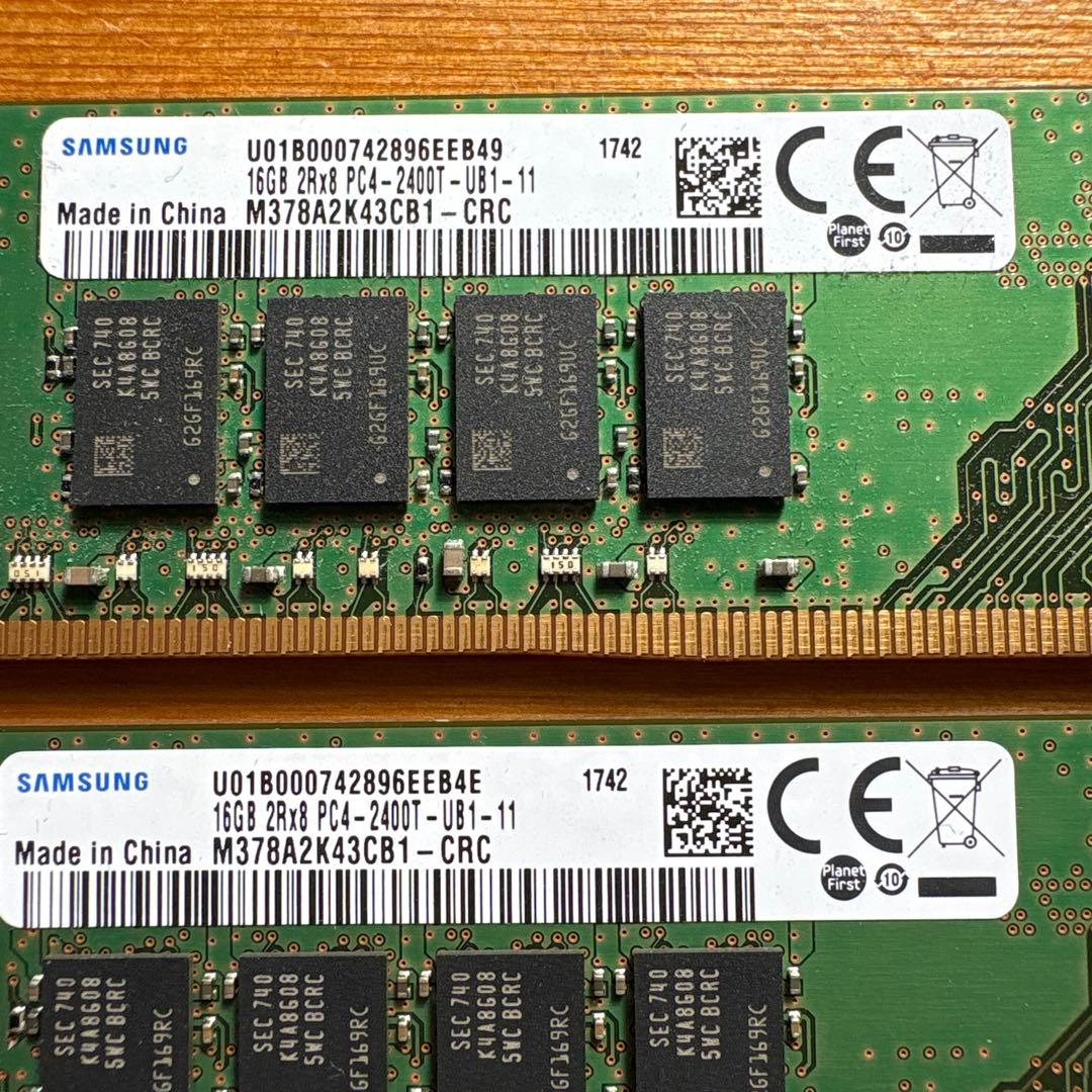 Samsung DDR4 32GB (16GB x2) 2400MT/s メモリ