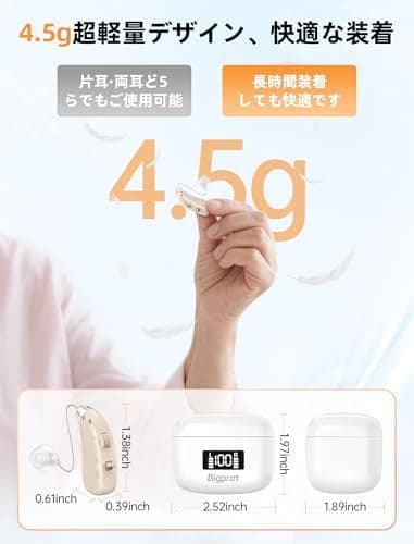 【2025年革新型正規品・簡単操作 】Bigprot 充電式集音器 軽量設計で快