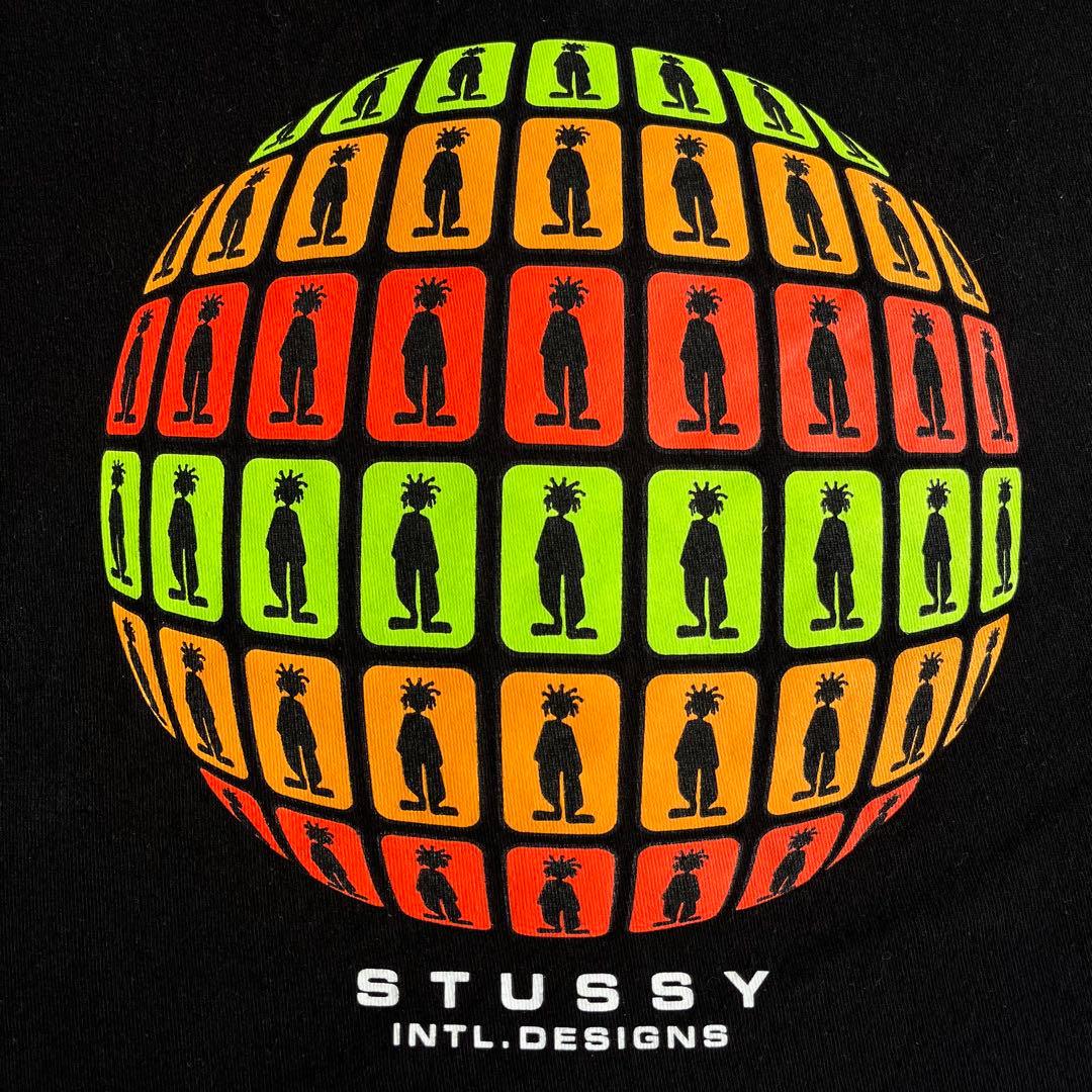 “シャドーマン” STUSSY ビックプリント Tシャツ XL 黒タグ 黒
