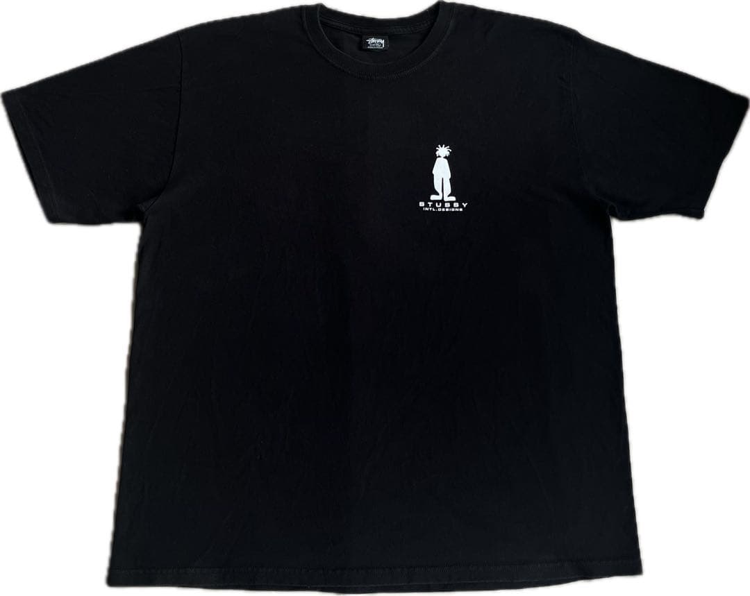 “シャドーマン” STUSSY ビックプリント Tシャツ XL 黒タグ 黒