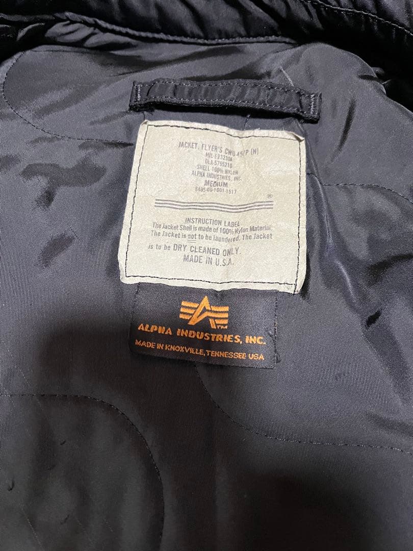 ALPHA 90s USA製 CWU45 /ma1 黒 M レア