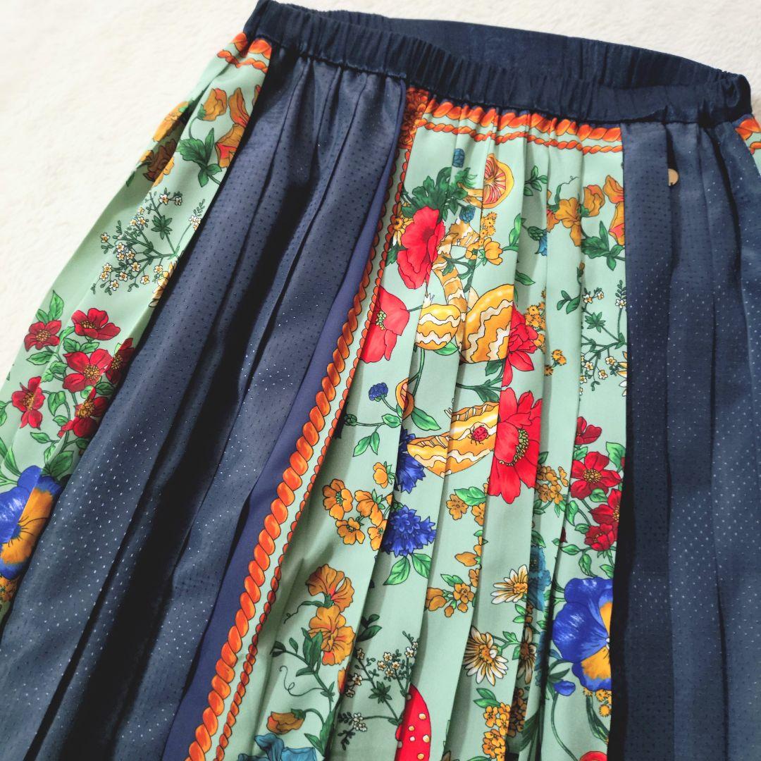 完売品 MUVEIL(ミュベール) スカーフプリントスカート 36