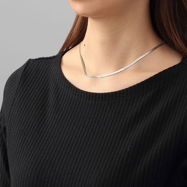 SAAD スネーク フラット シルバー925製チェーン 幅2.0mm