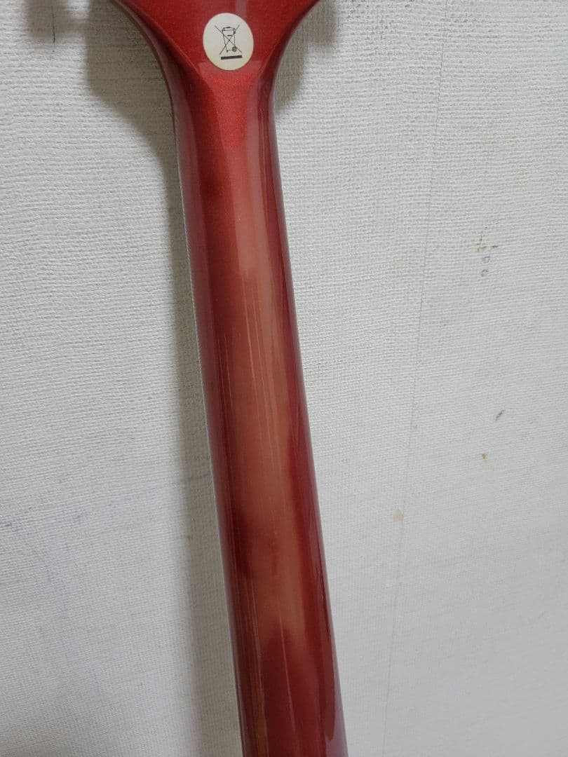 プレイテック フライングV メタリックレッド　専用ギターケース付き（難あり）