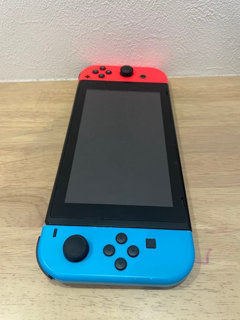 【ジャンク】Nintendo Switch 本体 青/赤 充電器・ケース付き