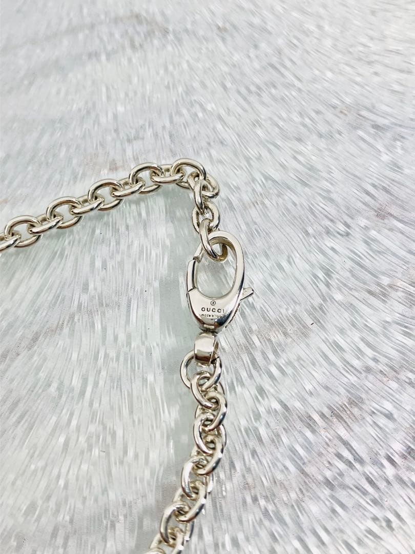【超美品】GUCCI オーバルチェーン ネックレス 男女兼用 SV925