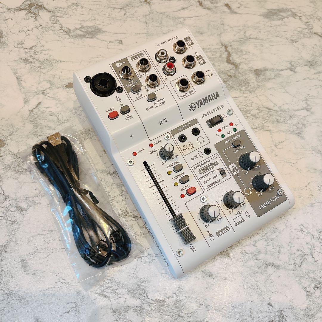 YAMAHA ミキサー AG03MK2 マイクAT2040 アームスタンド 3m