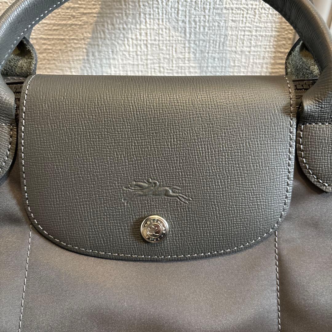 ⭐︎はっち　正規品！ロンシャン　ボストンバッグ　濃いグレー色
