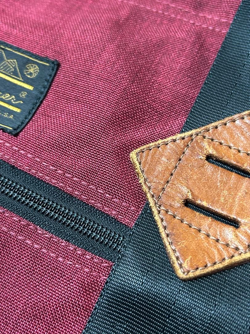 70s 80s Eddie Bauer バッグ　バーガンディ　ドラムバッグ