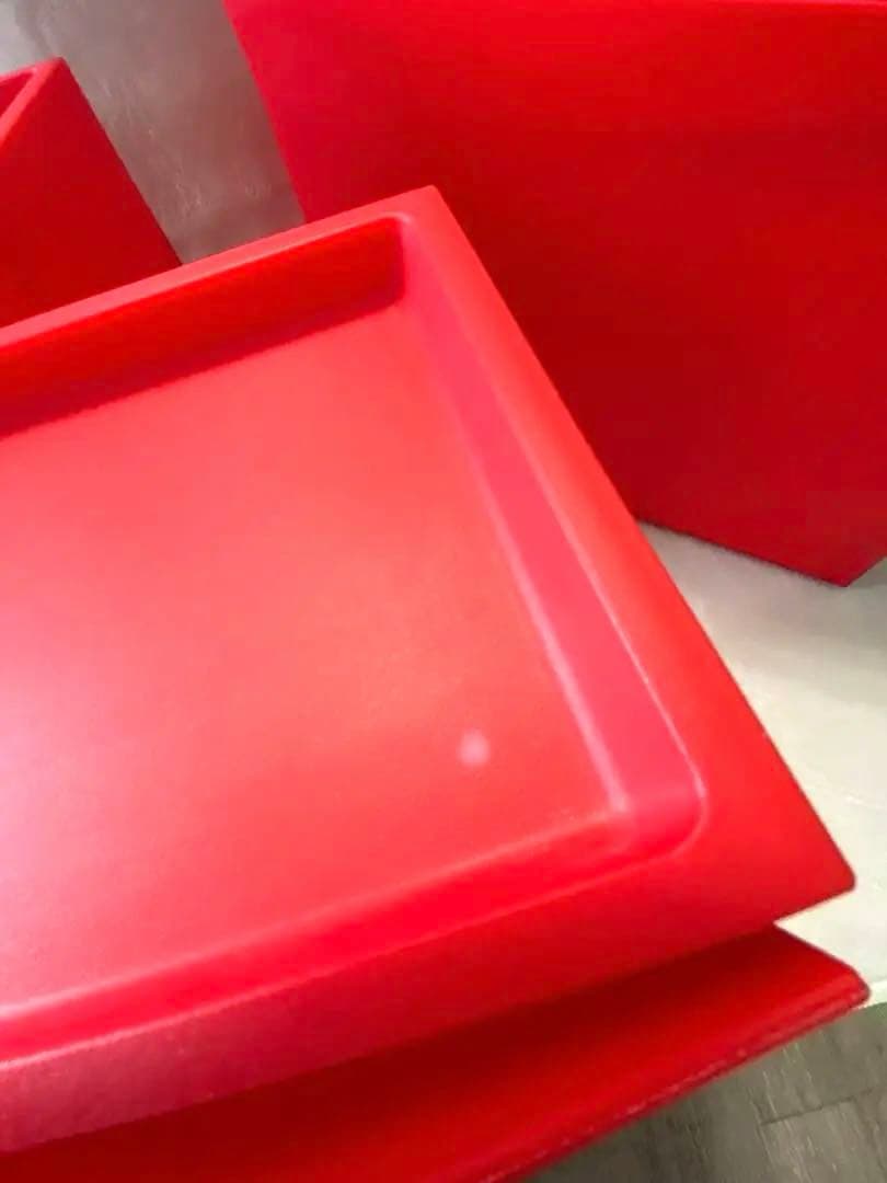 IKEA トローネス 赤 3点セット シューズBOX 収納キャビネット 廃番商品