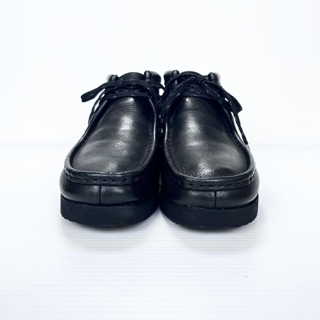 極美品✨ クラークス ワラビー ゴアテックス 黒 レザー シボ革 25cm