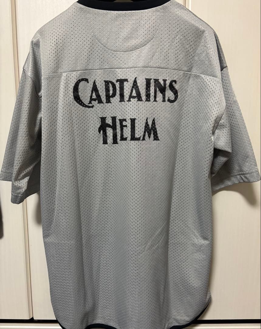 CAPTAINS HELM ダブルメッシュ　フットボールTシャツ グレー【M】