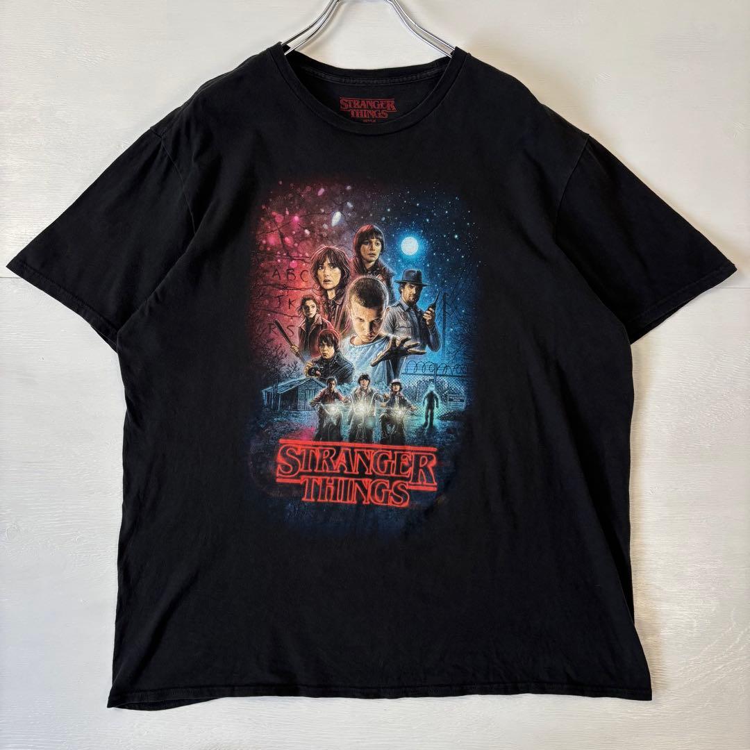 ストレンジャーシングス Tシャツ　シーズン1　ブラック　XLサイズ　古着　SF