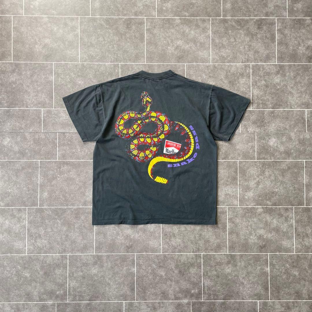 Marlboro マルボロ snake passフェード ポケットTシャツ XL