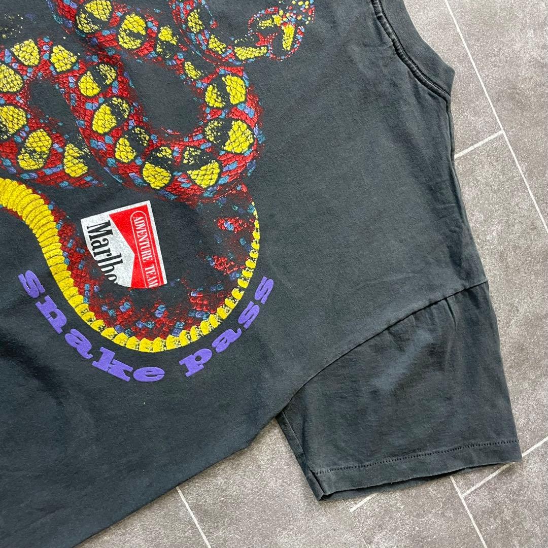 Marlboro マルボロ snake passフェード ポケットTシャツ XL