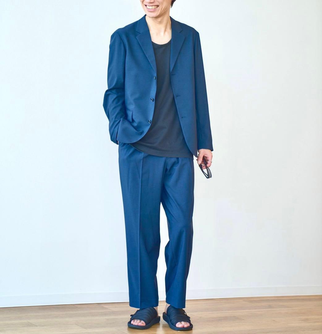 【美品】UNIQLO C 感動ジャケット 上下セット　ネイビー XXL