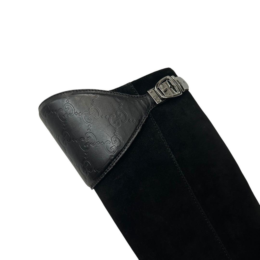GUCCI 2005FW GGベルト スエードブーツ