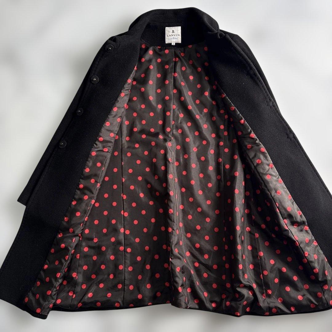 ✨美品✨ LANVIN en Bleu ランバンオンブルー　 ロングコート黒