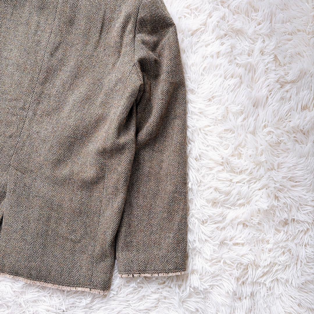 【美品】リアムプラージュ　ウールヘリンボーンダブルジャケット