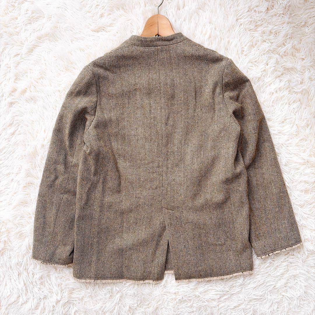 【美品】リアムプラージュ　ウールヘリンボーンダブルジャケット